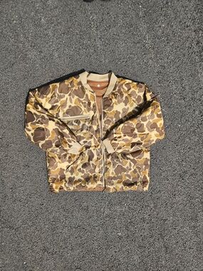 Vintage Mount'n Prairie Foursquare Parka Duck Camo Insulated Hunting Jacket Mens